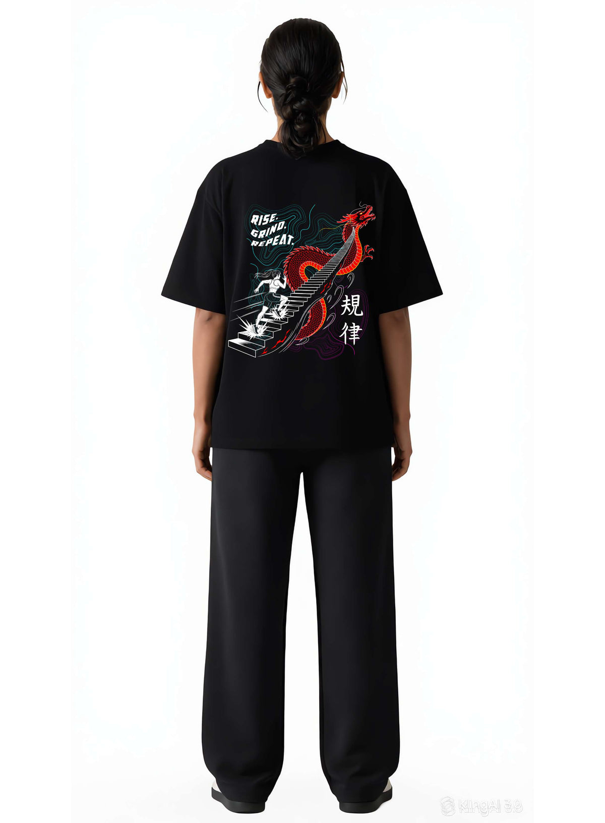 Rise. Grind. Repeat - Oversized Gym Tee