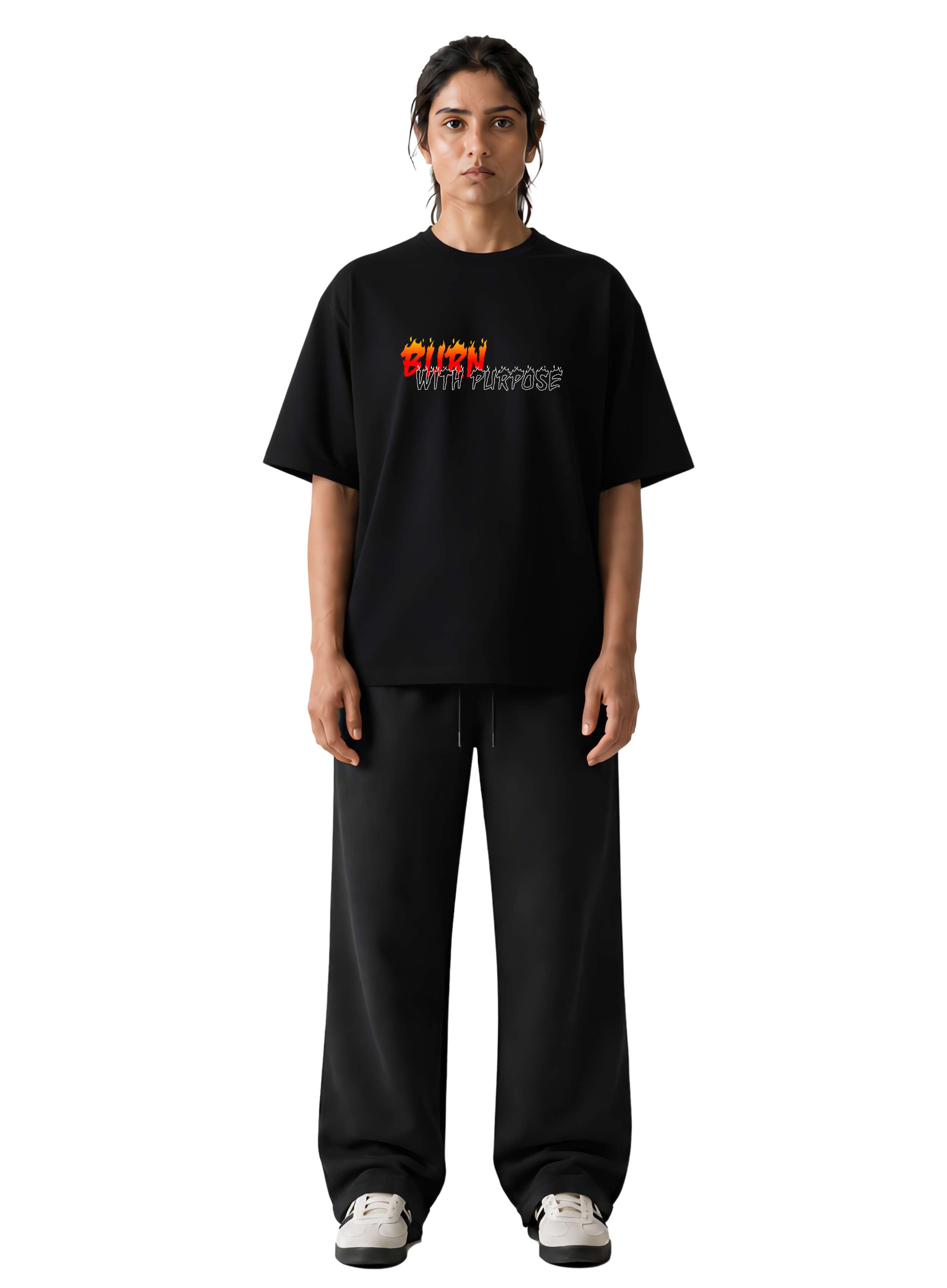 Burn With Purpose – Oversized Gym Tee