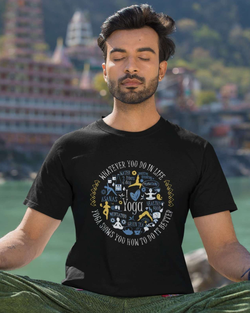 Yoga is way of life - Men Round Neck T-Shirt - White
