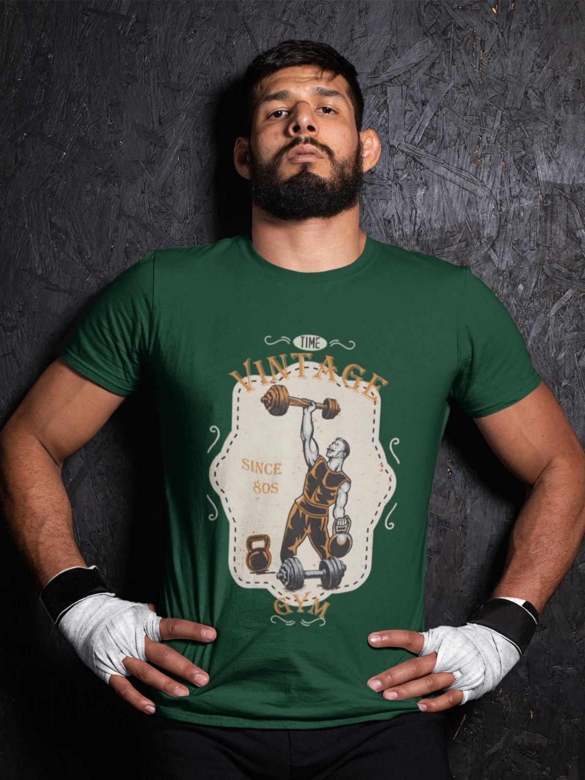 Vintage One Hand Lift - Men Classic T-Shirt