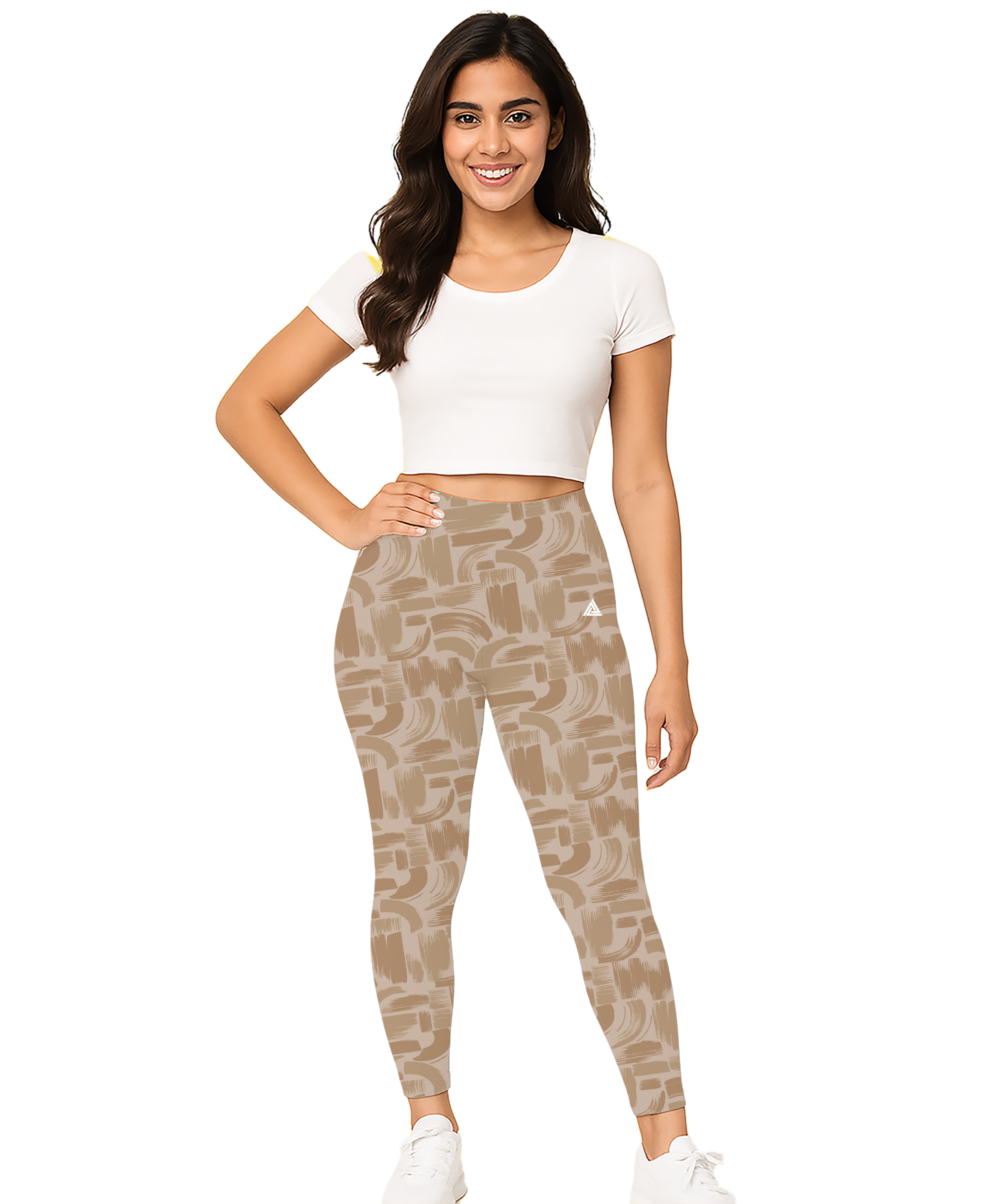 Urban Sand High-Waist Gym Leggings – Minimal Chic