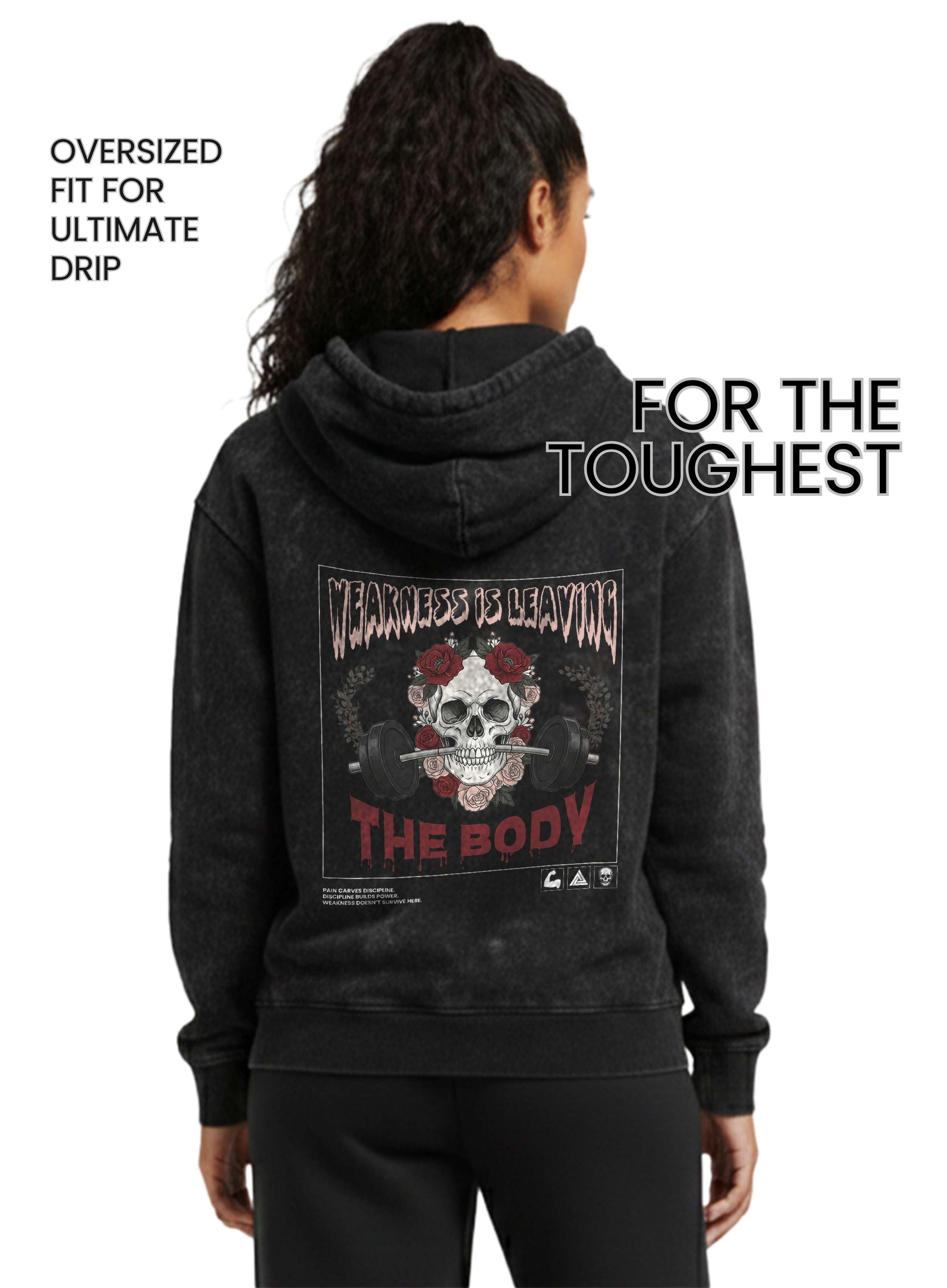 Weakness is Leaving | Heavy Gym Hoodie