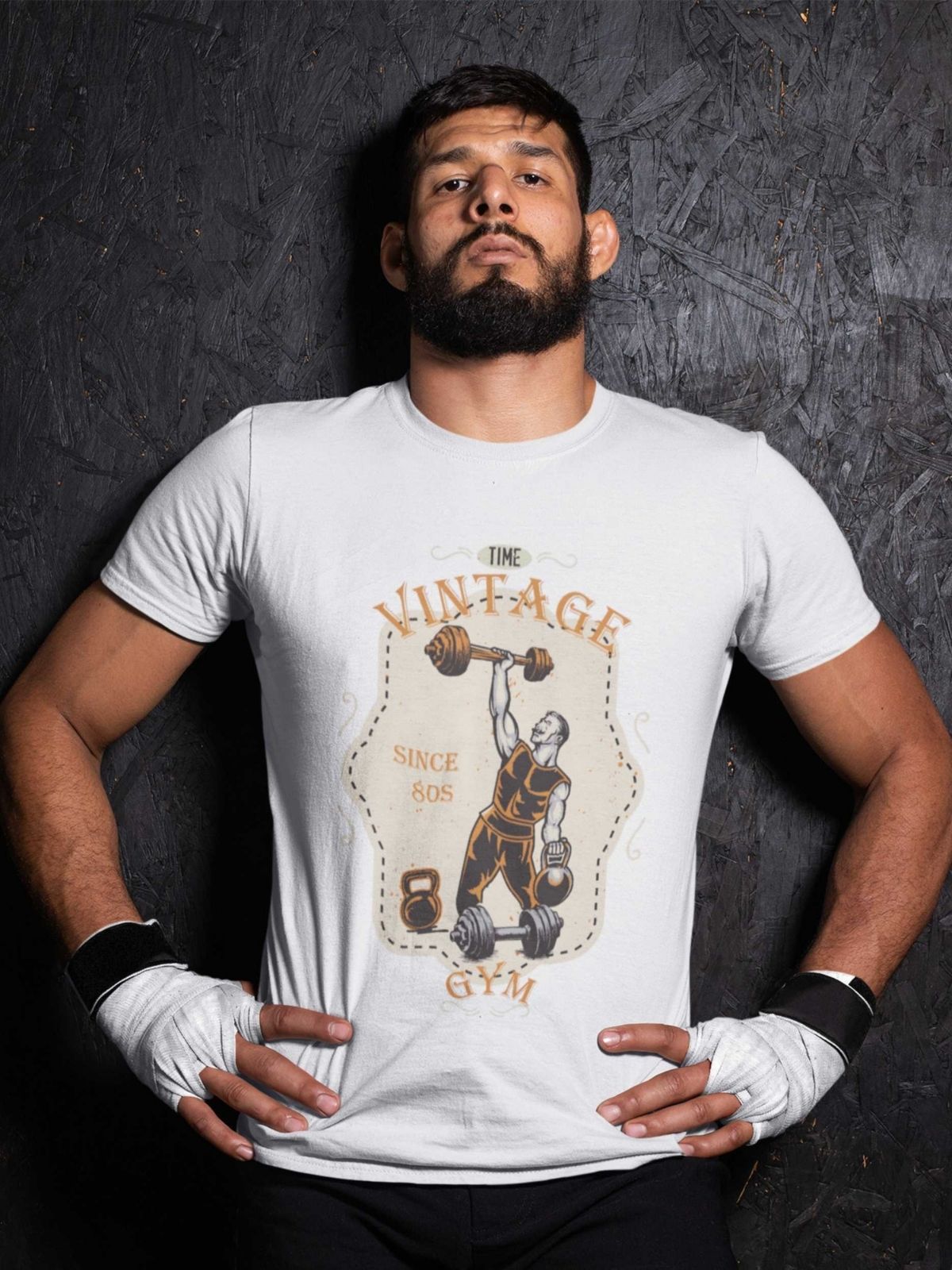 Vintage One Hand Lift - Men Classic T-Shirt