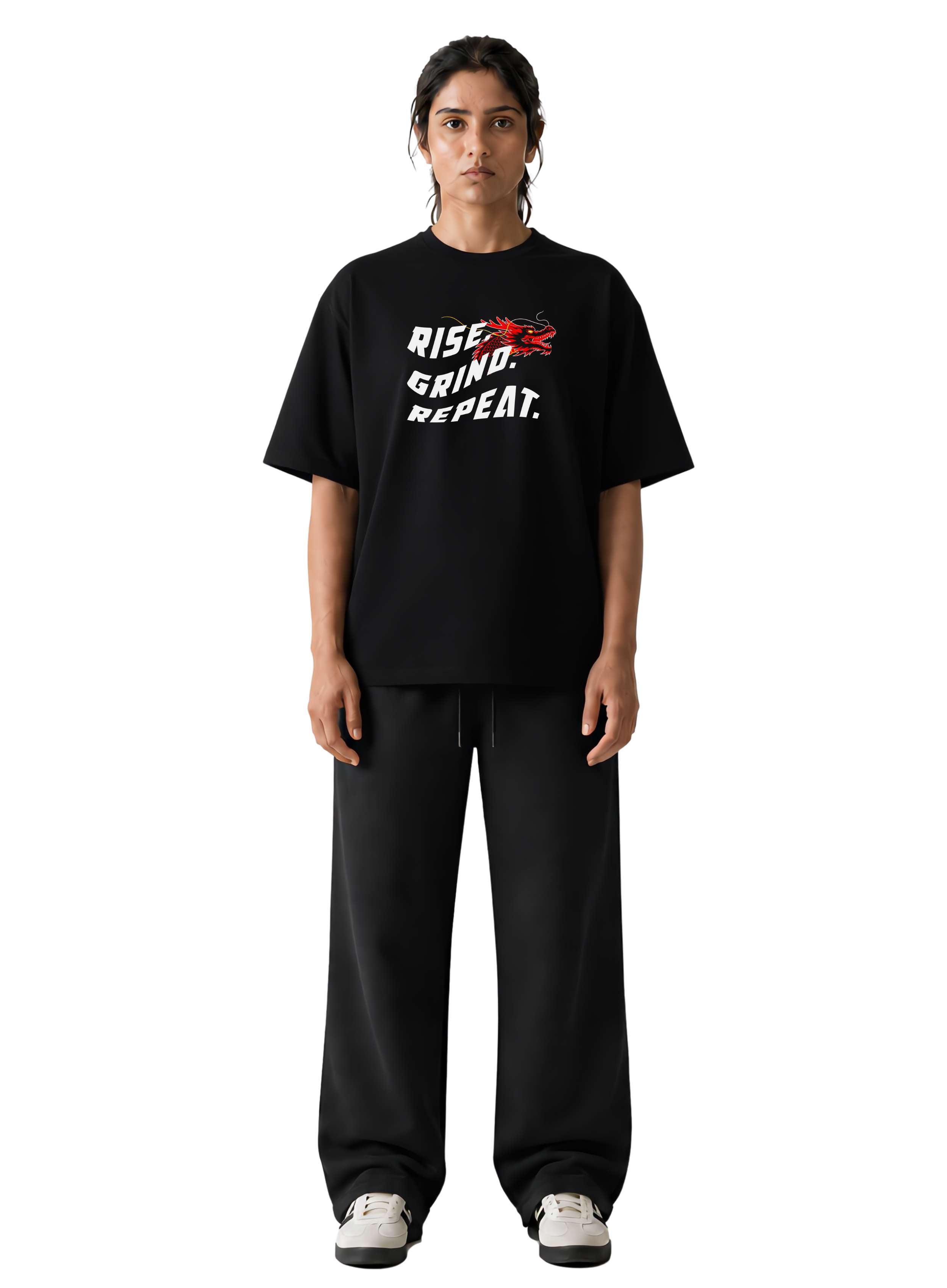 Rise. Grind. Repeat - Oversized Gym Tee