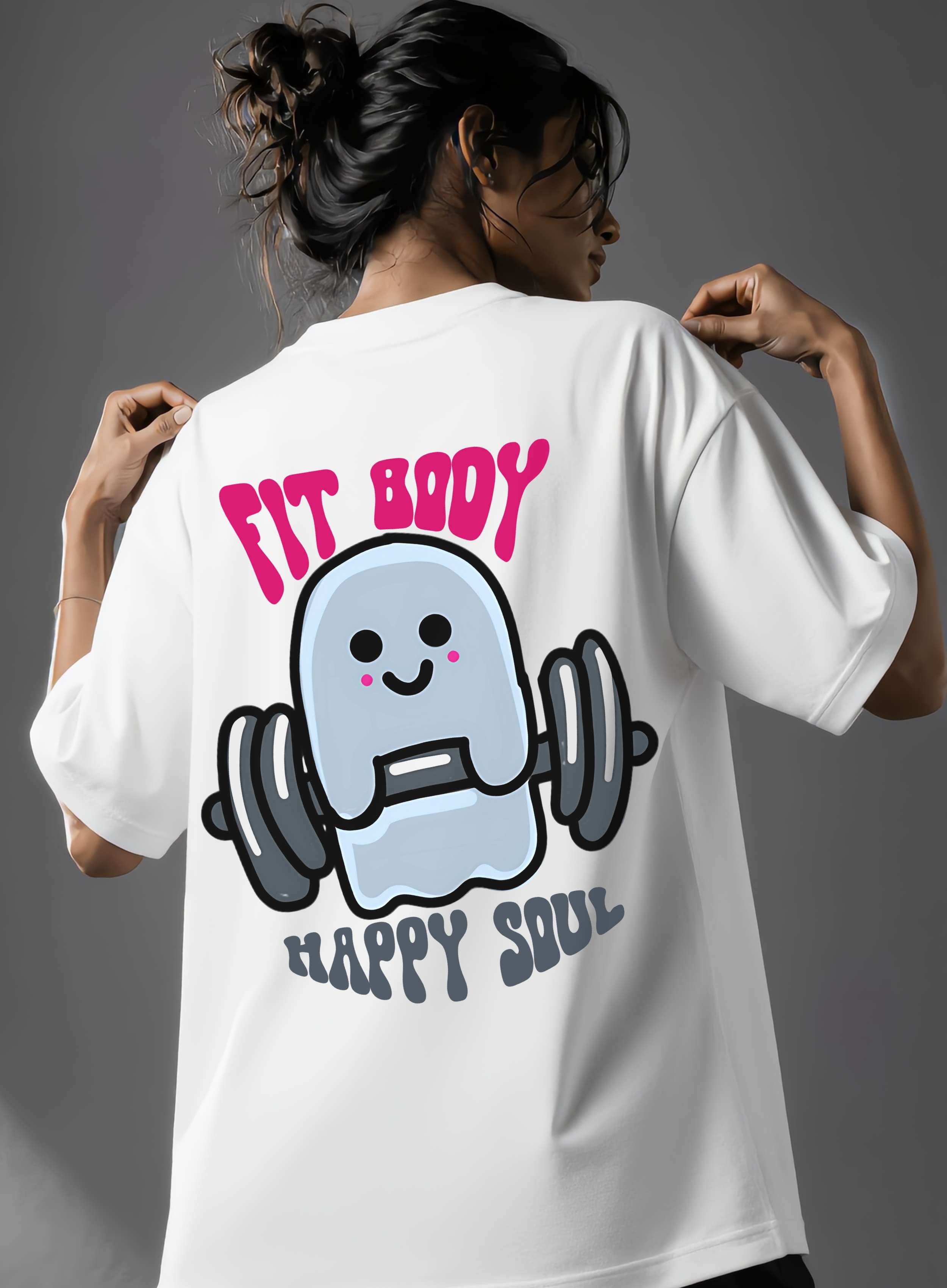 Fit Body, Happy Soul - Oversized T-Shirt