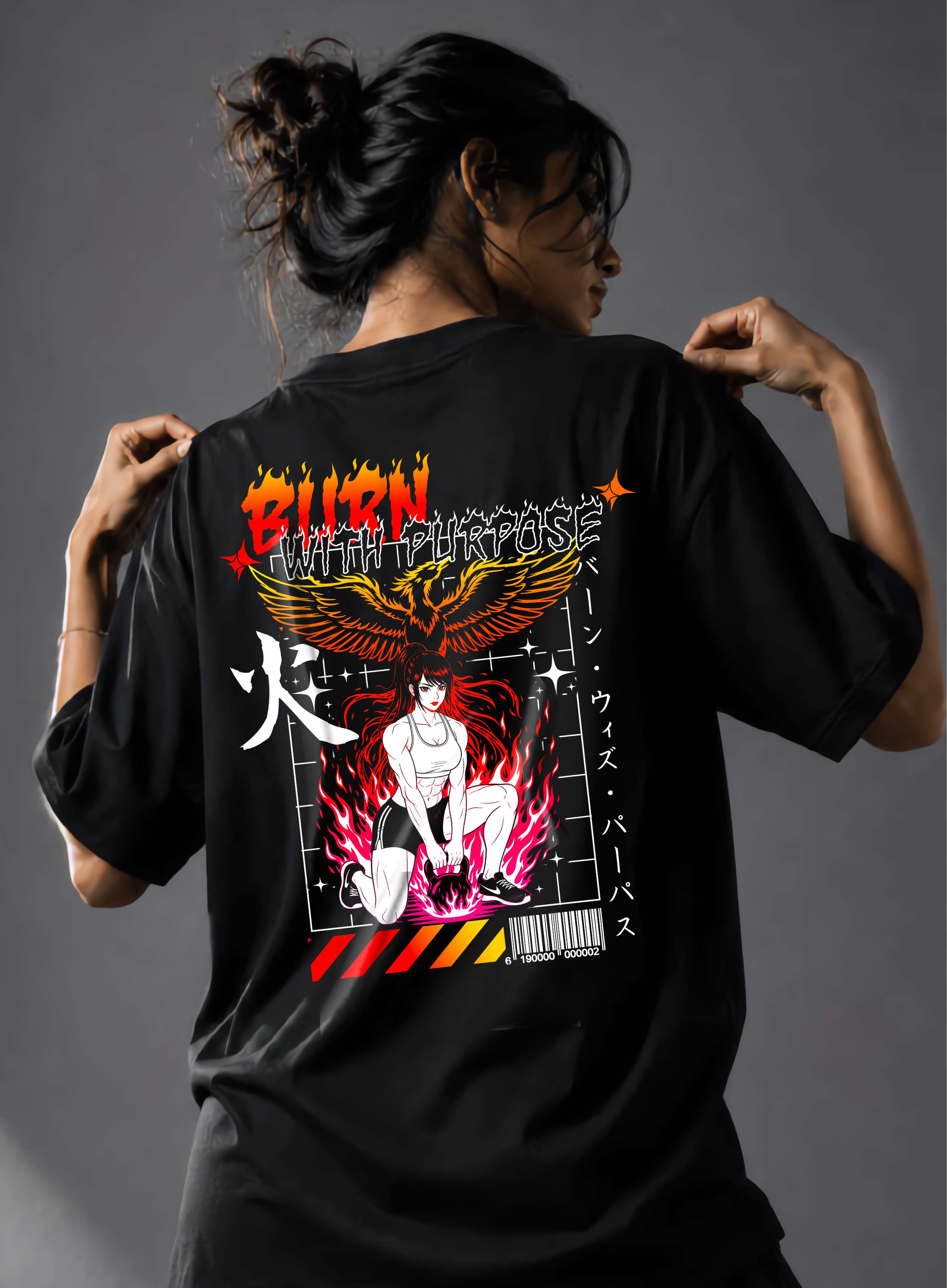 Burn With Purpose – Oversized Gym Tee