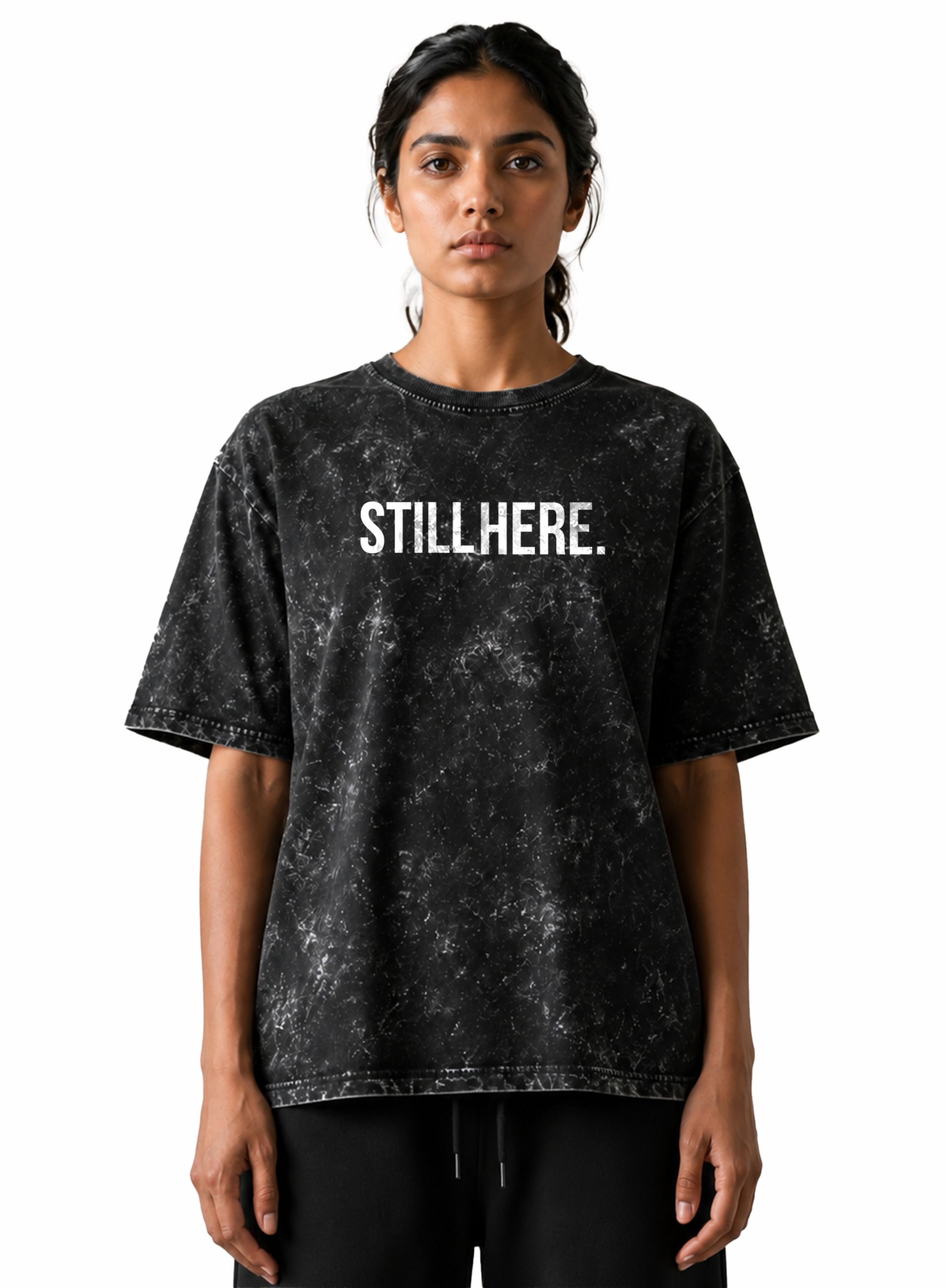 Still Here. | BBNF Oversized Acid Wash T-Shirt