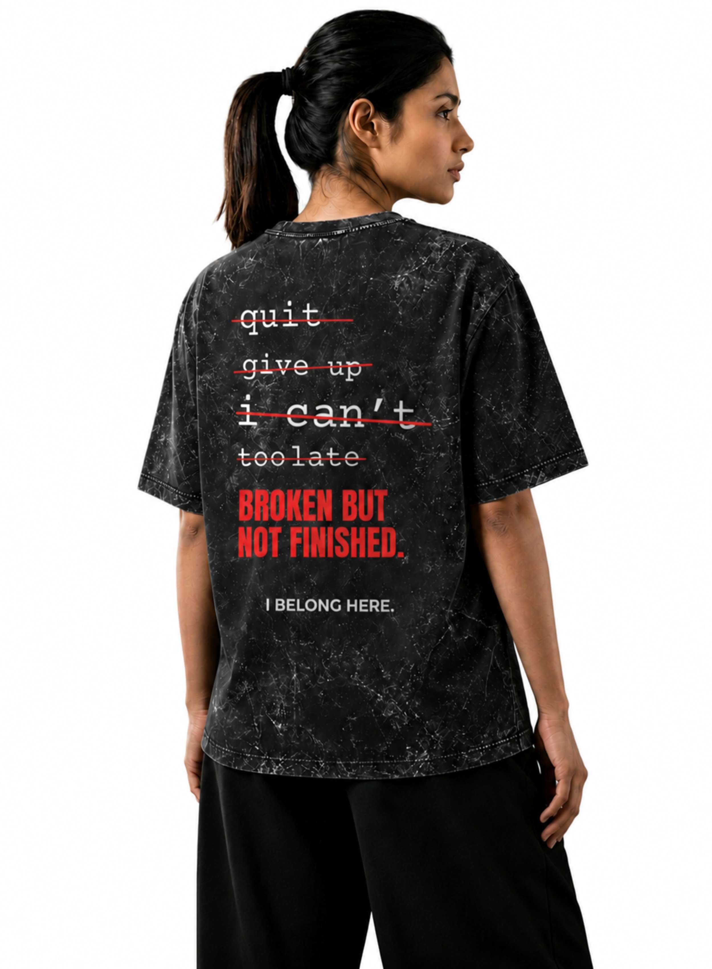 Still Here. | BBNF Oversized Acid Wash T-Shirt