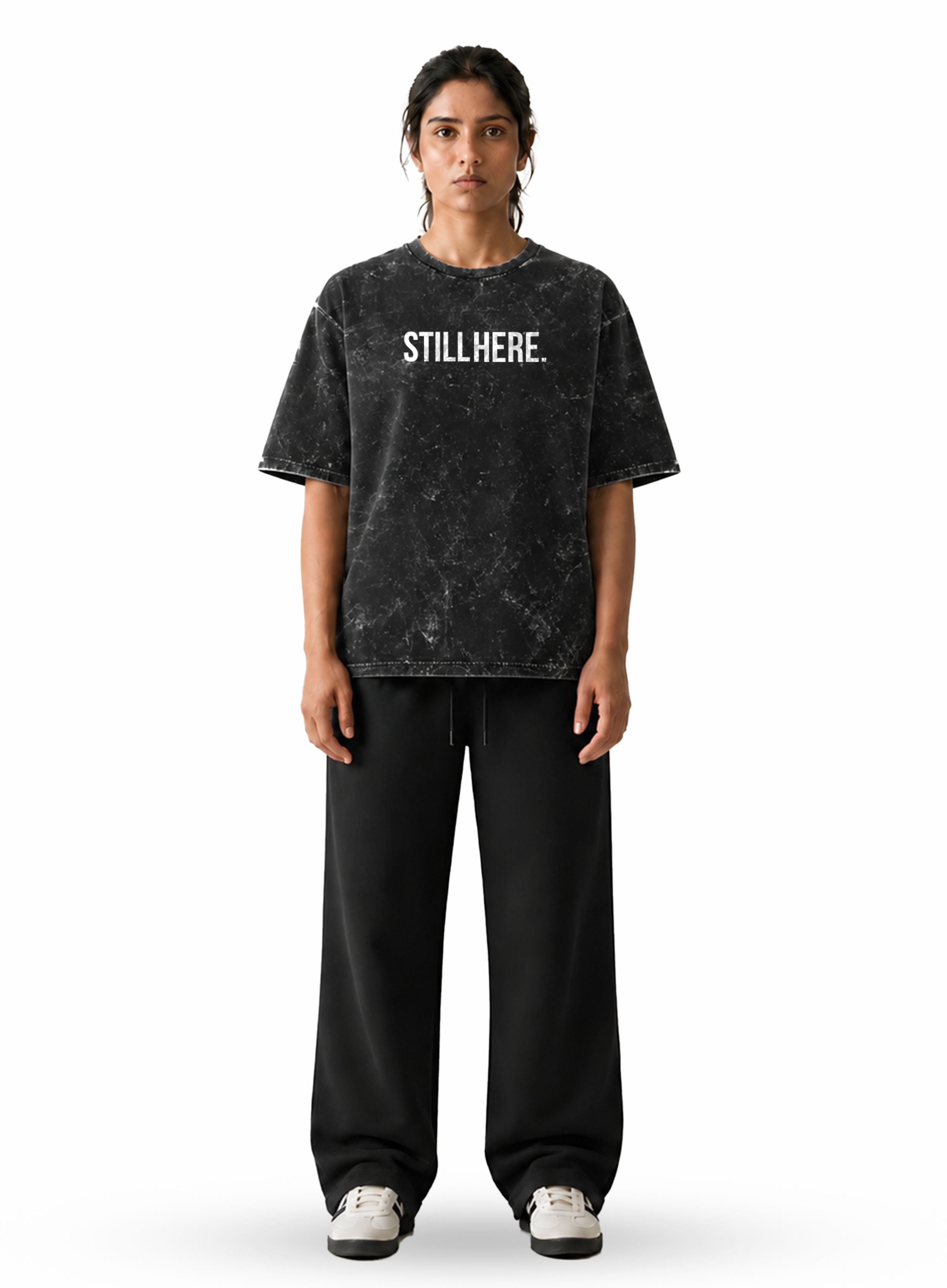 Still Here. | BBNF Oversized Acid Wash T-Shirt