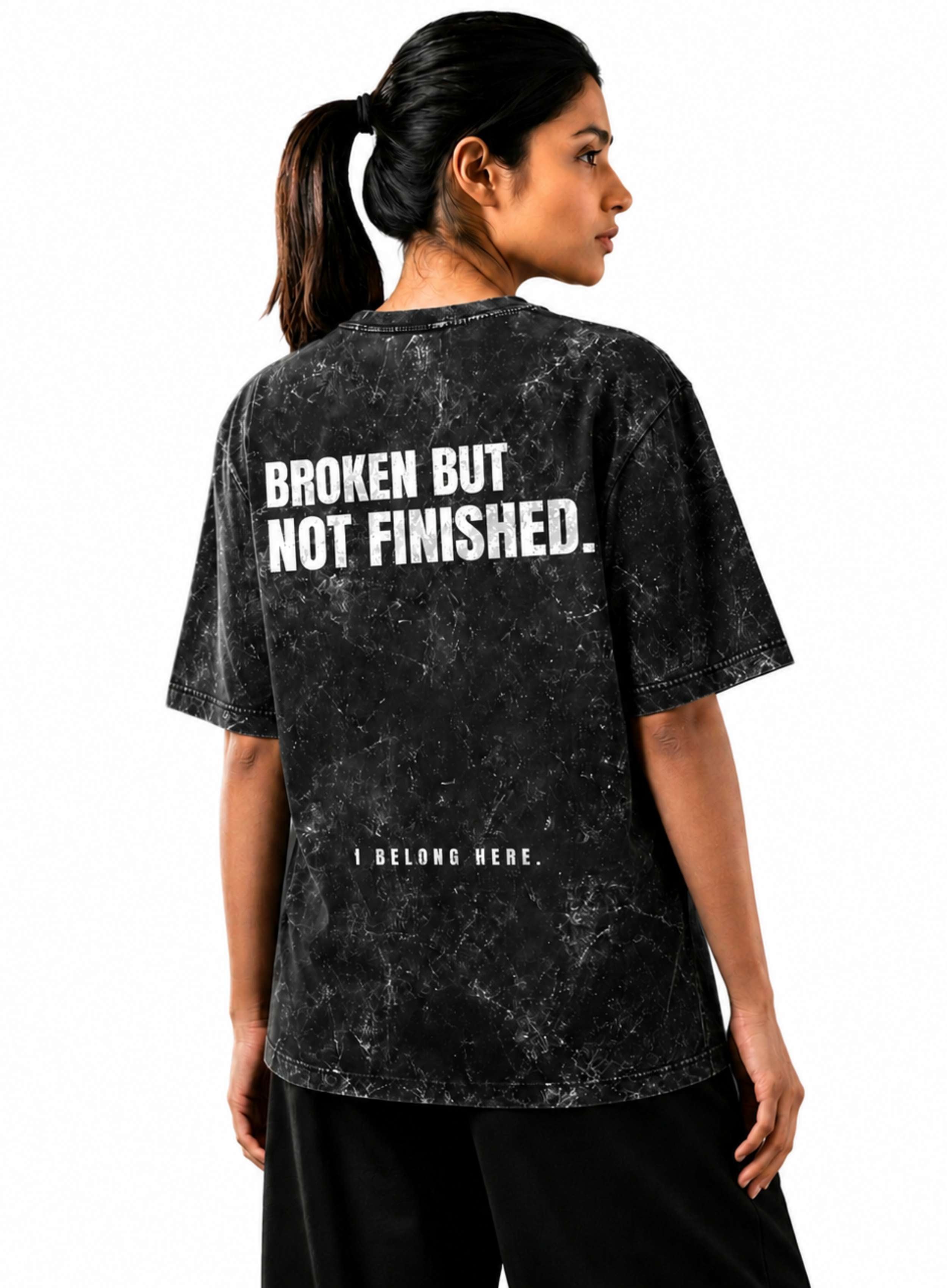 You Belong Here. | BBNF Oversized Acid Wash T-Shirt