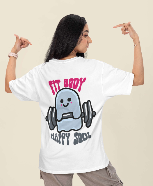 Fit Body, Happy Soul - Oversized T-Shirt