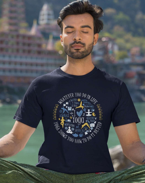 Yoga is way of life - Men Round Neck T-Shirt - White
