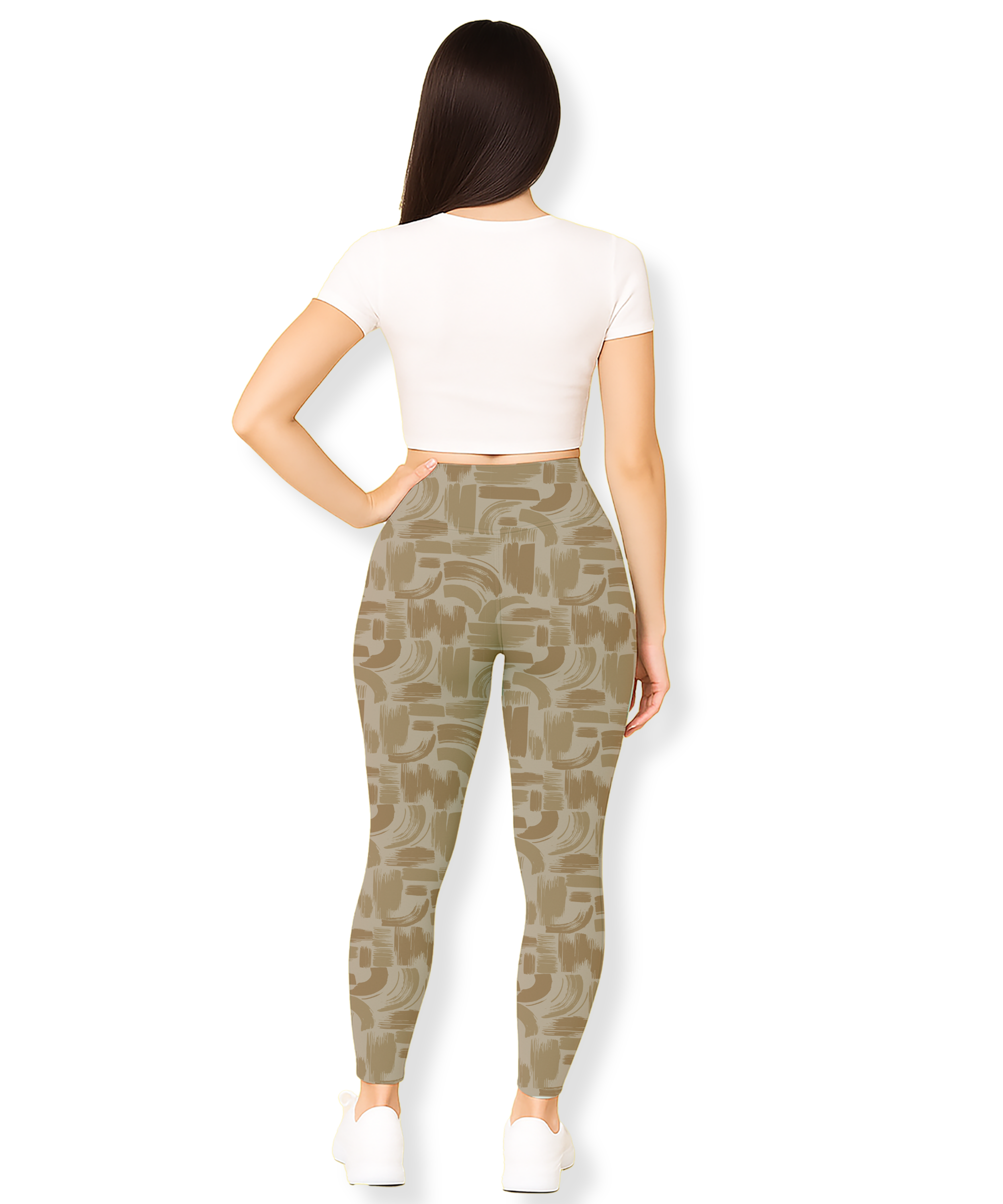 Urban Sand High-Waist Gym Leggings – Minimal Chic
