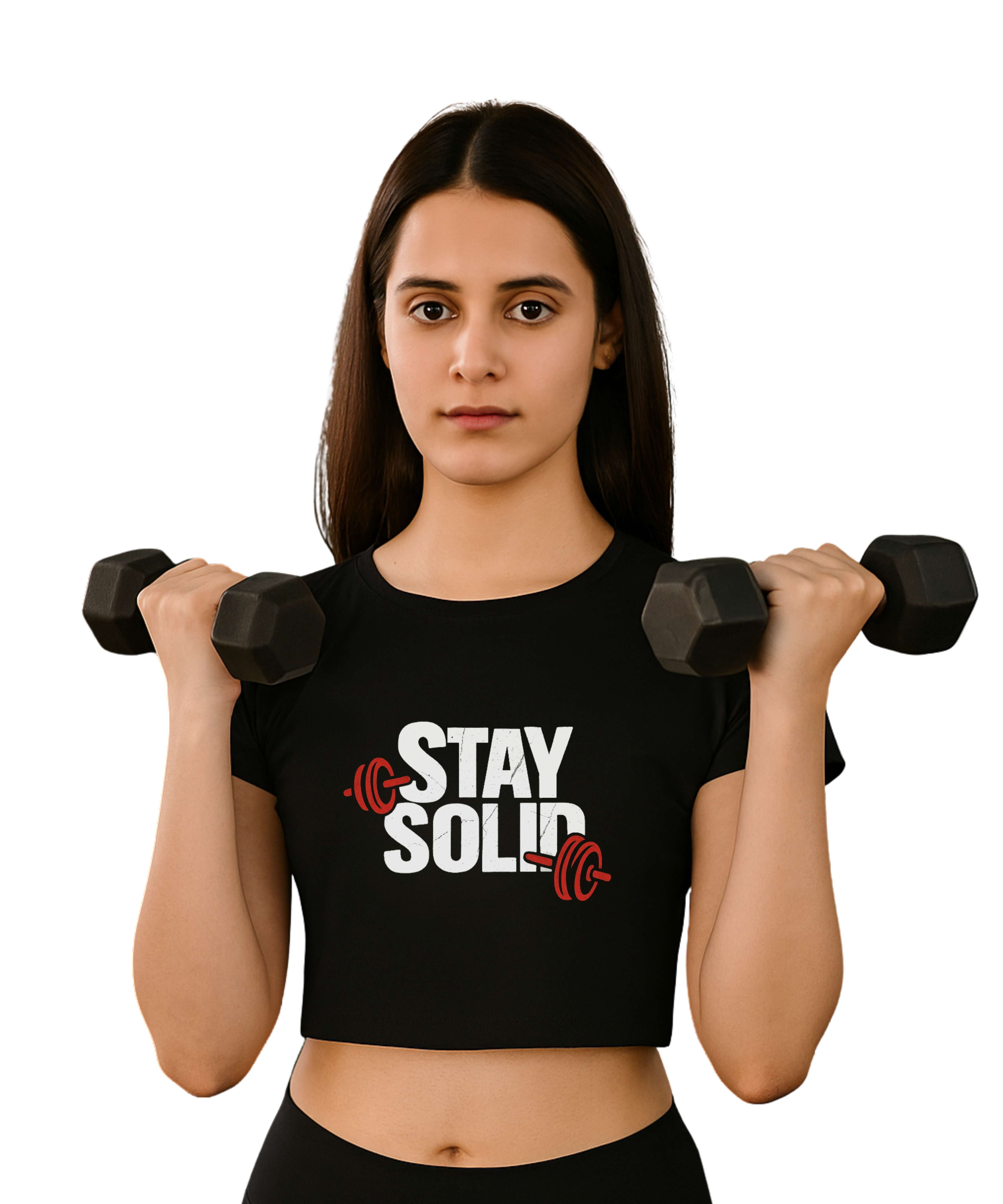 Stay Solid - Gym Crop Top