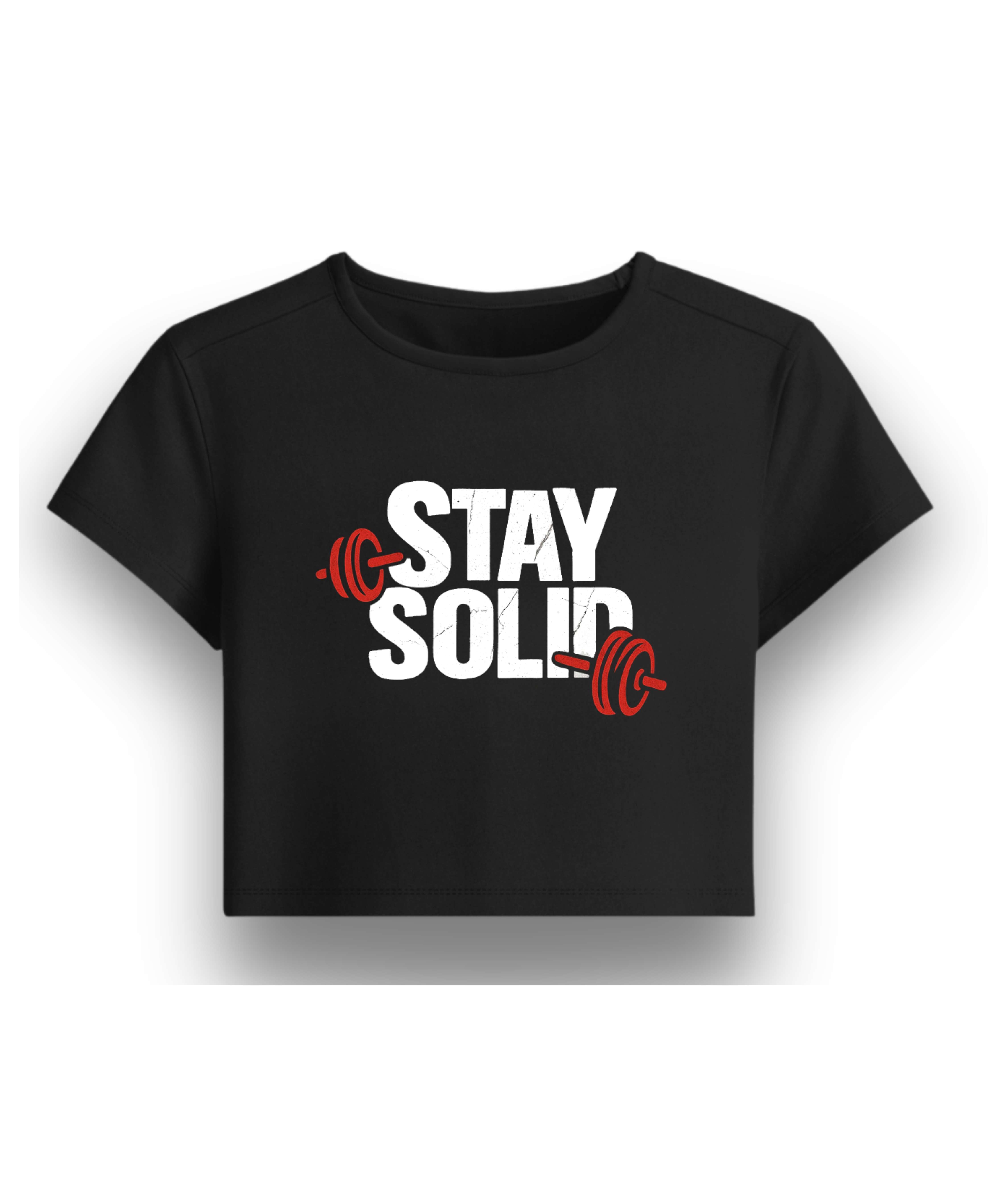 Stay Solid - Gym Crop Top